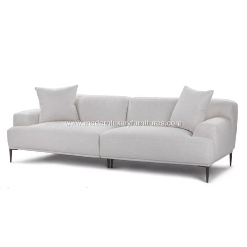 Modern Abisko Mist Gray Fabric Sofa